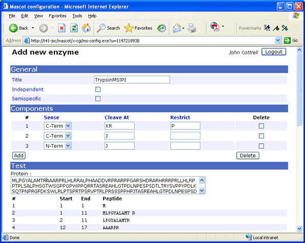 Mascot Configuration Editor